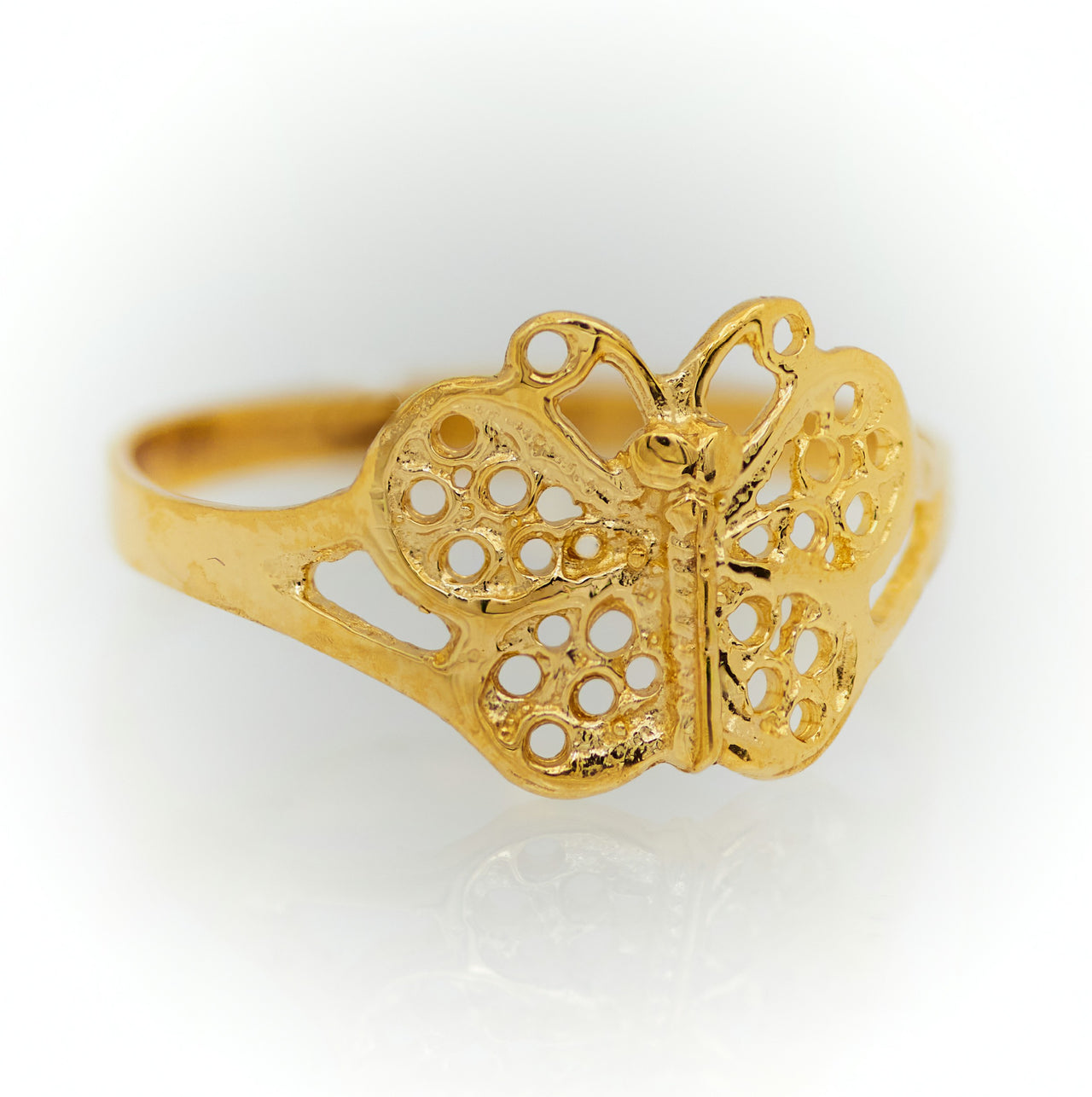 Butterfly Gold Ring for Girls 3