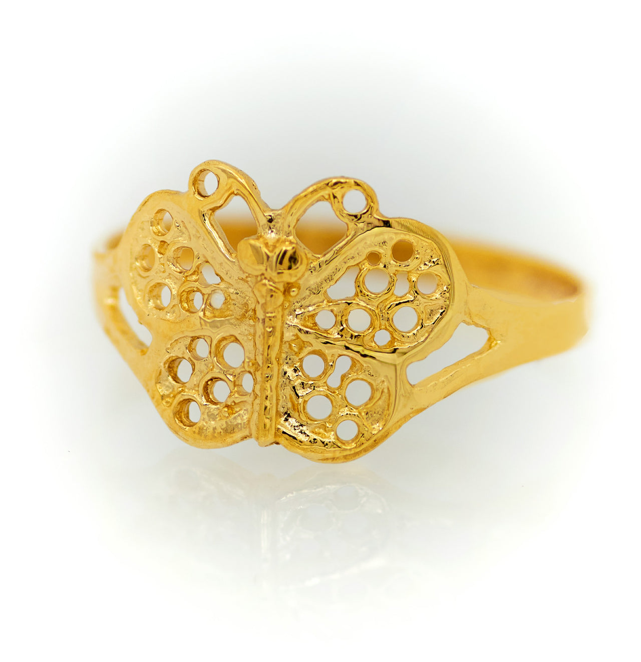 Butterfly Gold Ring for Girls 2