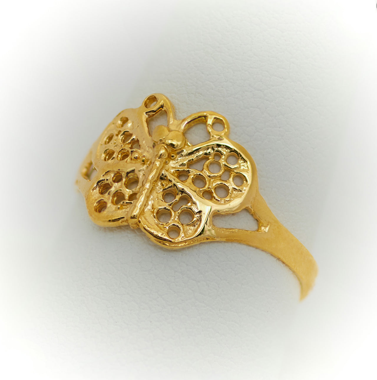 Butterfly Gold Ring for Girls 1