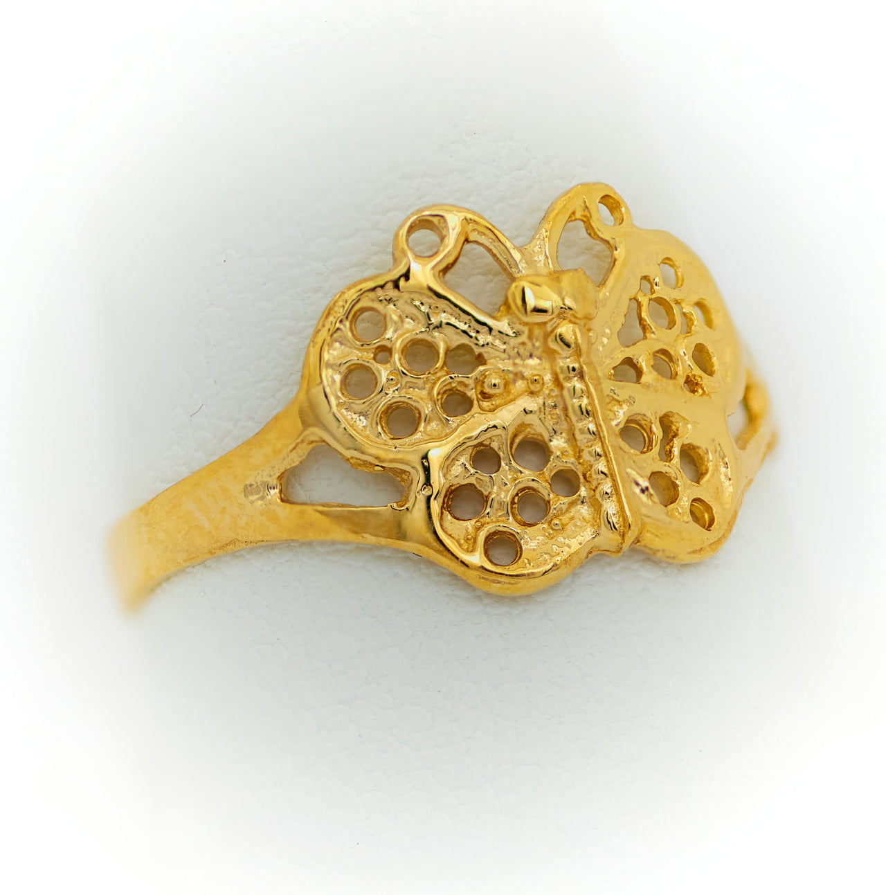 Butterfly Gold Ring for Girls