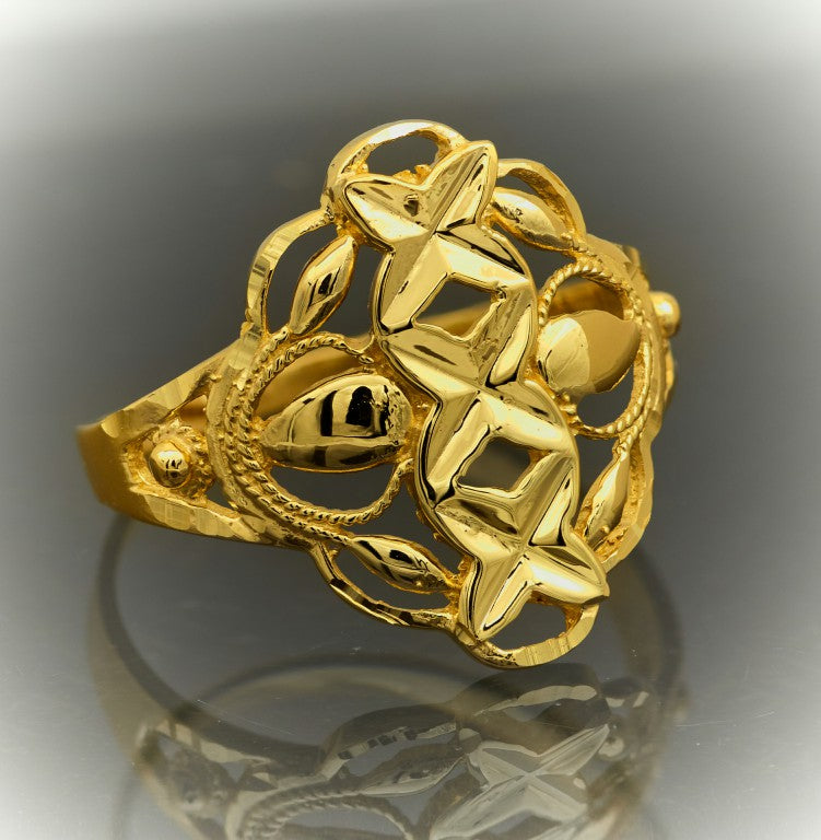 Leaf Ring in 10k and 14k Gold 4