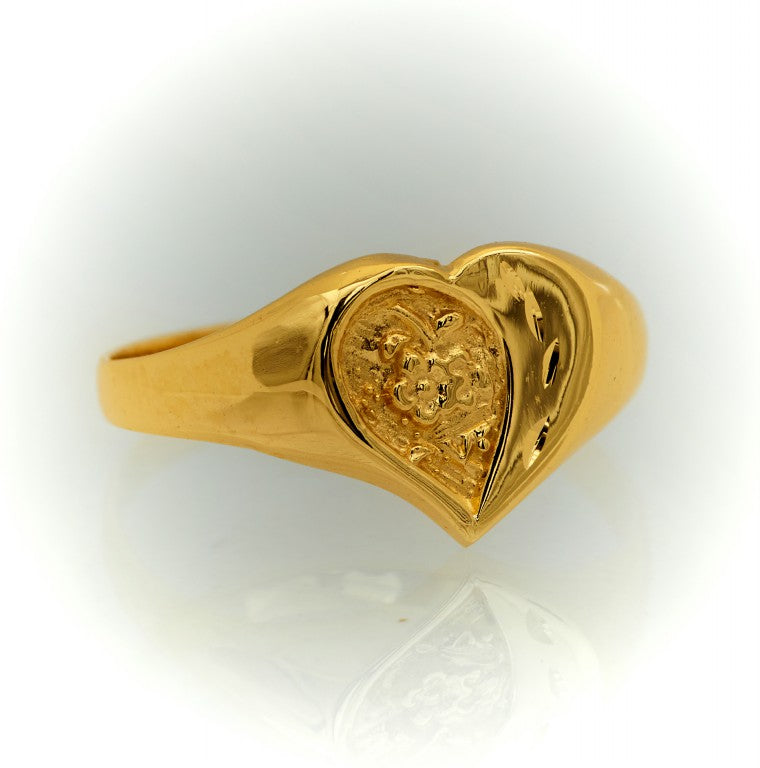 Gold Heart Ring for Women or Girls 1