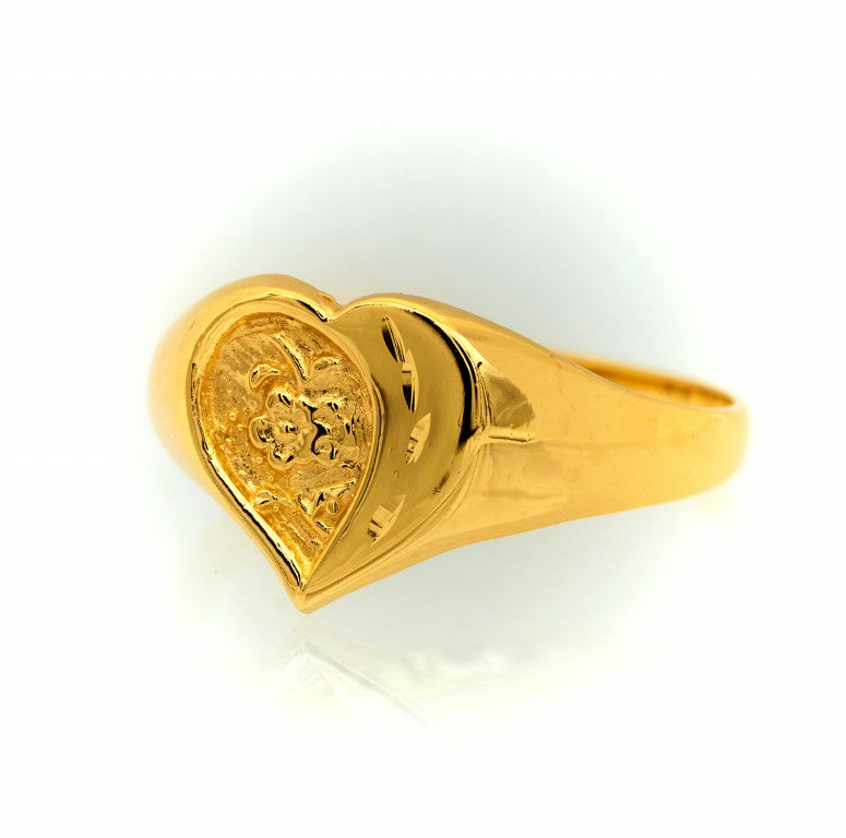 Gold Heart Ring for Women or Girls 2