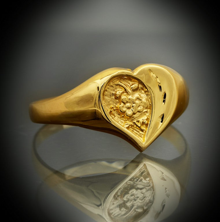 Gold Heart Ring for Women or Girls 3