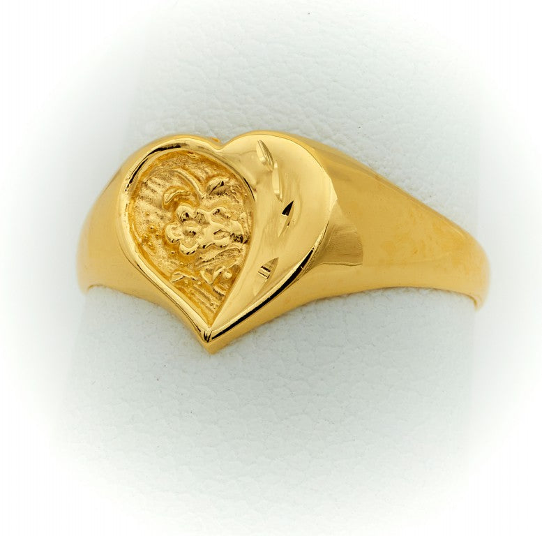 Gold Heart Ring for Women or Girls 5