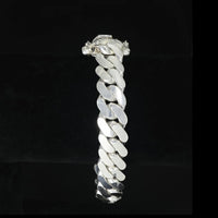 12mm silver brevcelet for men