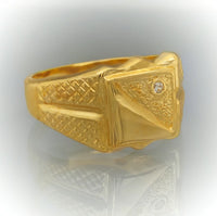 Thumbnail for Shop Men's Gold Signet Ring | Square Design