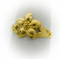 Thumbnail for Flower Ring | Floral Gold Design Ring 4