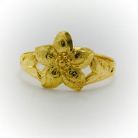 Thumbnail for Flower Ring | Floral Gold Design Ring  5