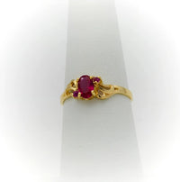 Thumbnail for simple gold ring red