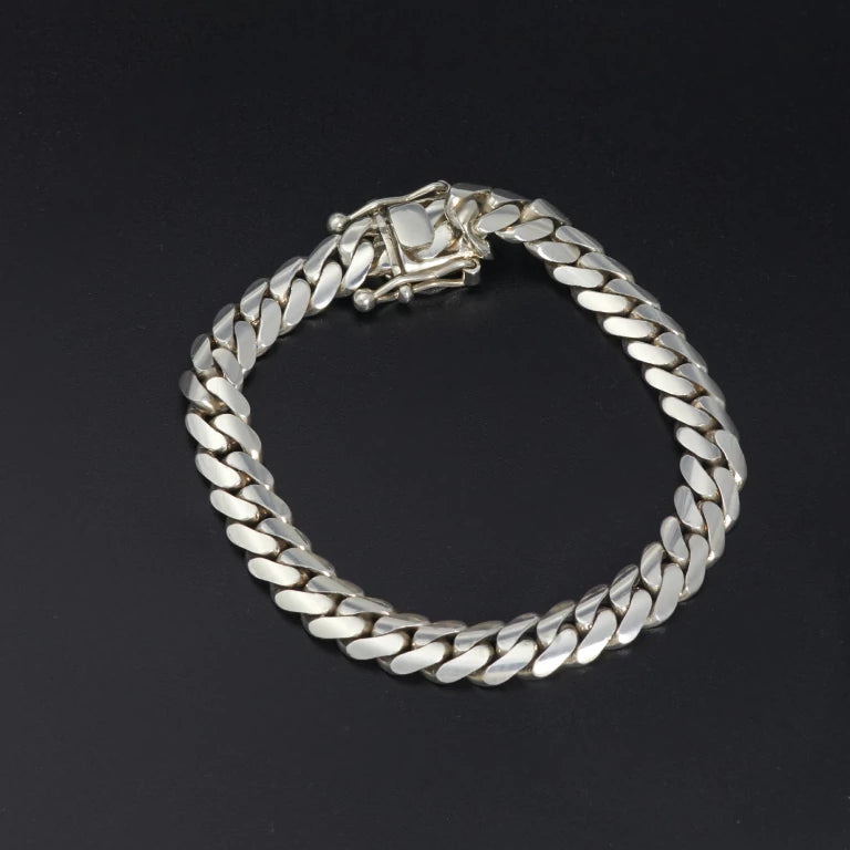 Silver Chain and Bracelet | Sterling Silver Cuban Link Set