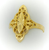 Thumbnail for Vintage Elegant Art Deco Design Gold Ring 1