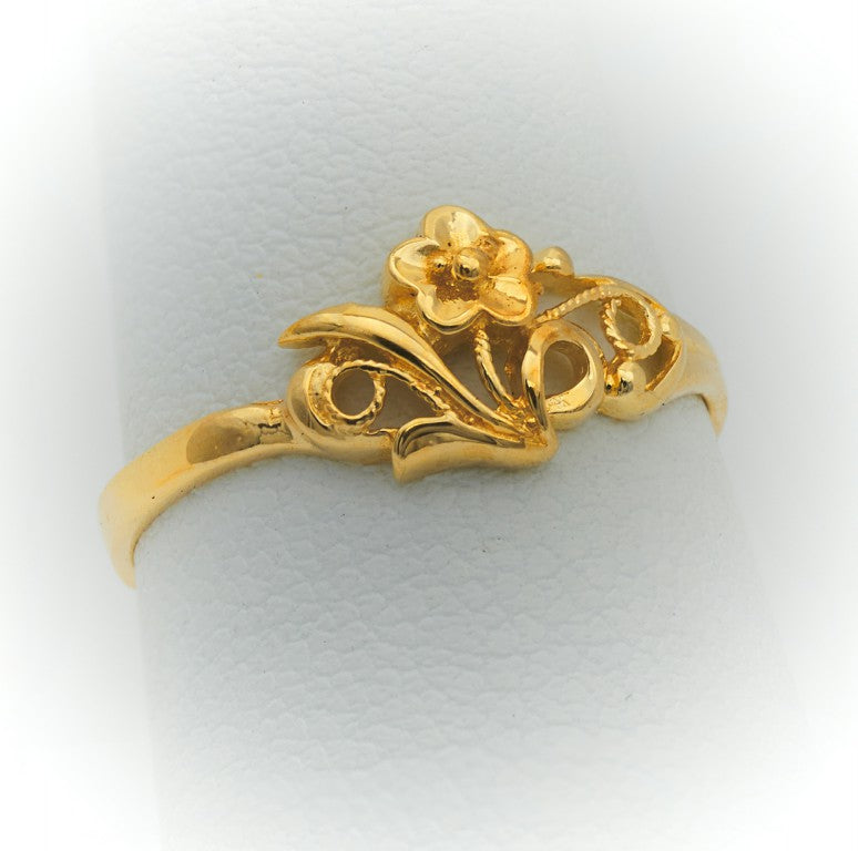 Flower Gold Ring for Girls | Dainty Ring 1