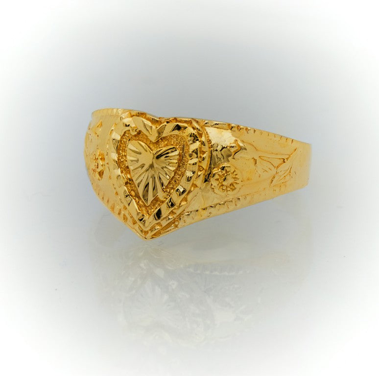 10k or 14k Gold Heart Ring 4