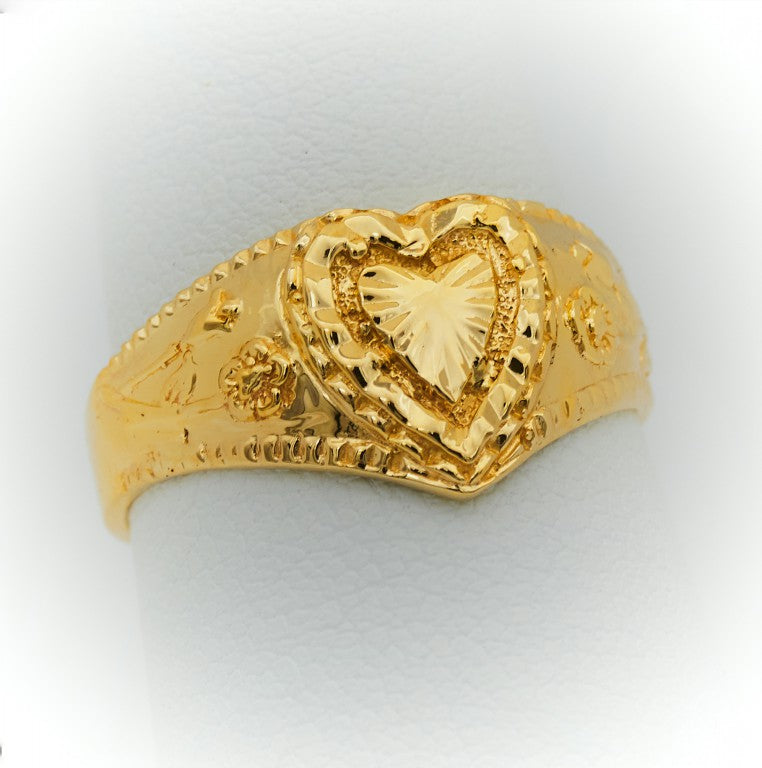 10k or 14k Gold Heart Ring 2