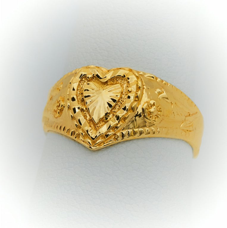 10k or 14k Gold Heart Ring 1