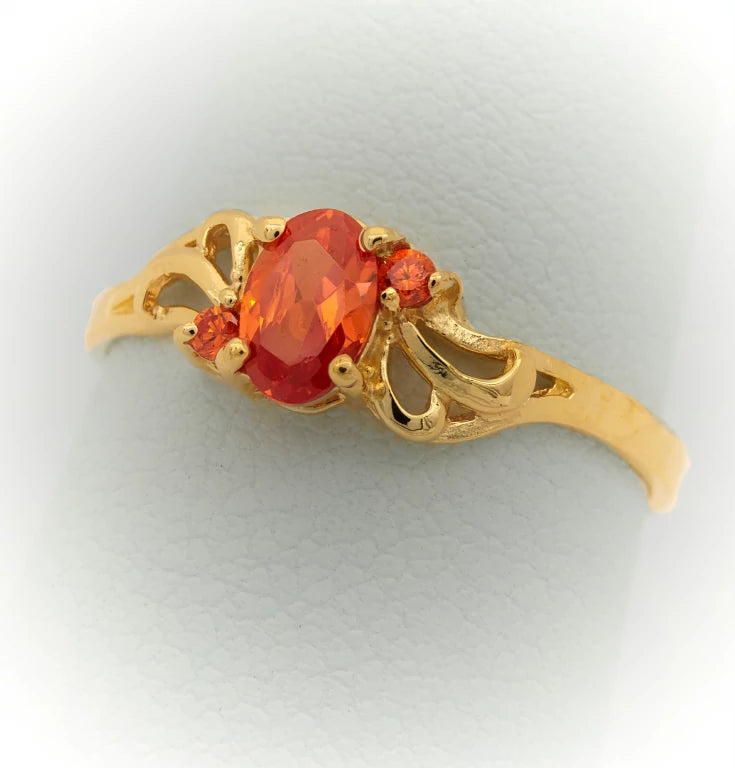 simple gold ring orange