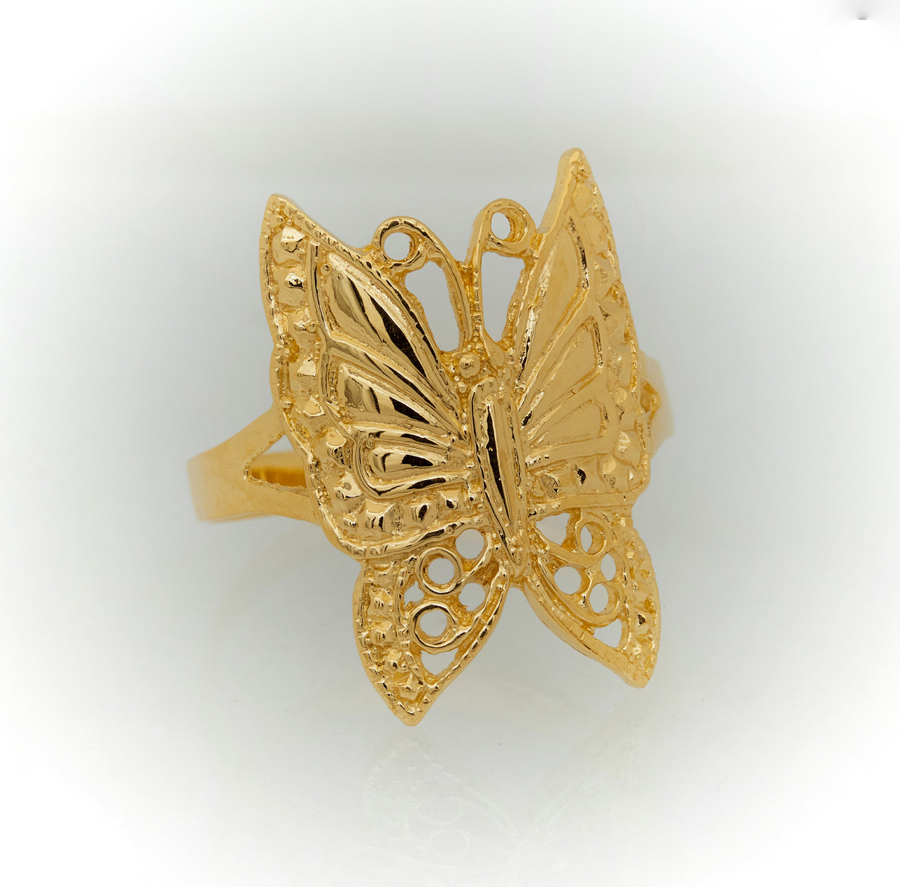 Gold Butterfly Ring | Big Ring for Women