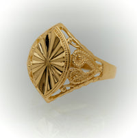 Thumbnail for Gold Signet Ring | Almond Shape