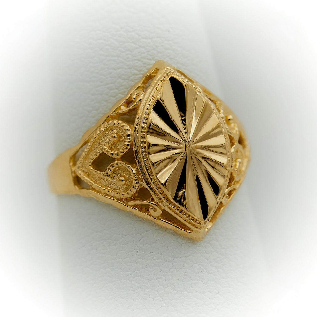 Gold Signet Ring | Almond Shape