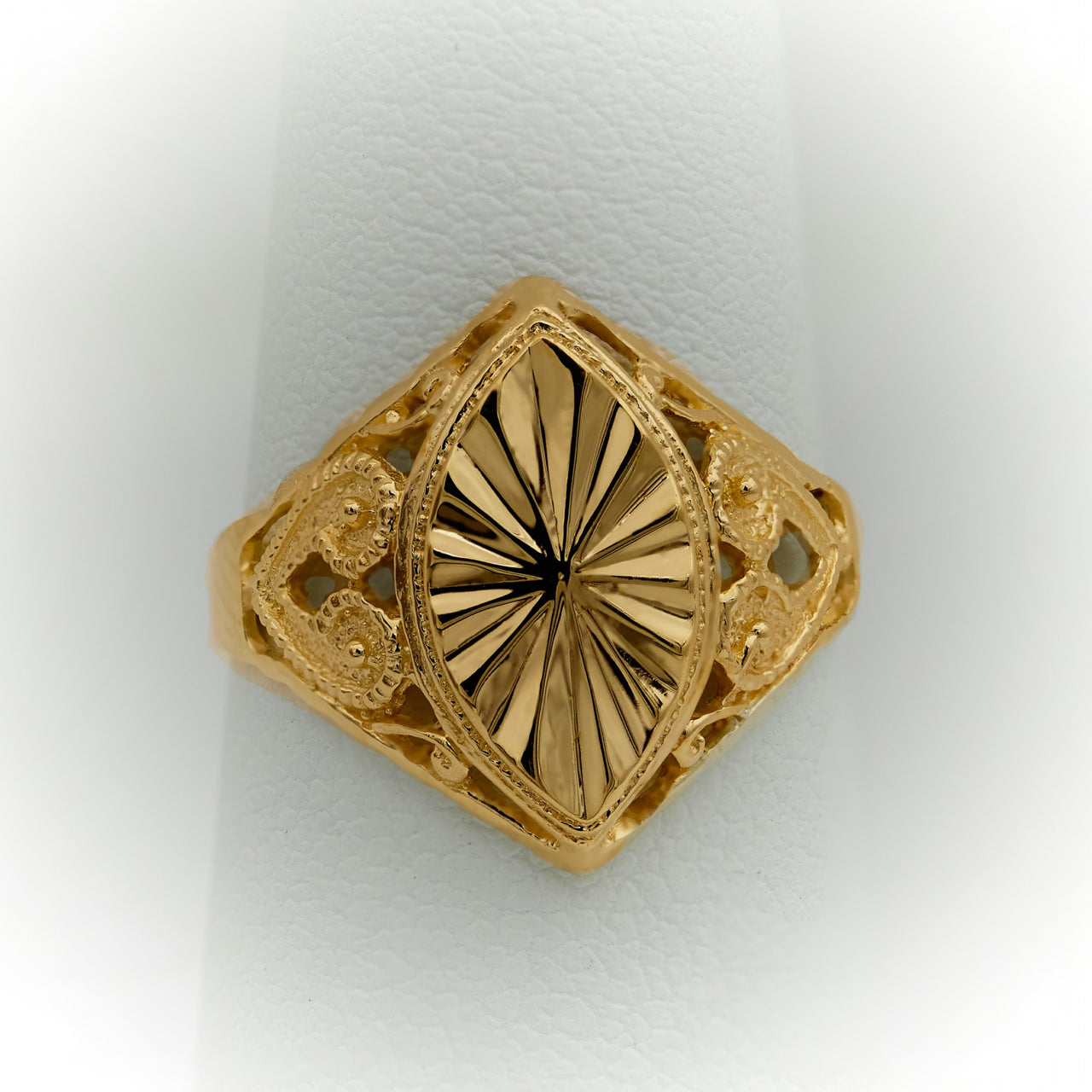 Gold Signet Ring | Almond Shape