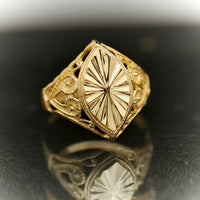 Thumbnail for Gold Signet Ring | Almond Shape