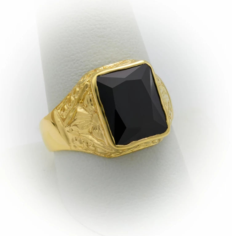 Black Emereald ring for men