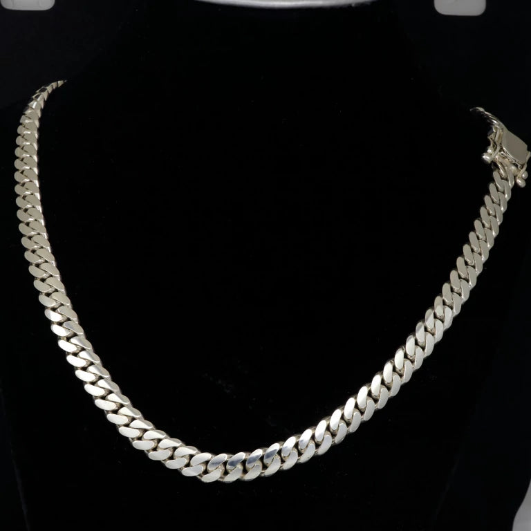 Buy 999 Pure Silver Cuban Link Chain |  Men's Sterling Silver Chain