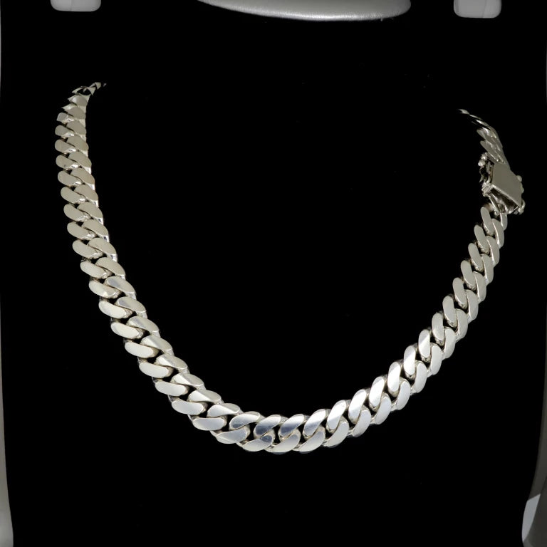 Buy 999 Pure Silver Cuban Link Chain |  Men's Sterling Silver Chain