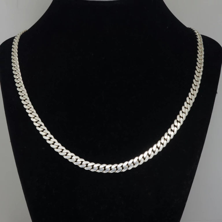 Buy 999 Pure Silver Cuban Link Chain |  Men's Sterling Silver Chain