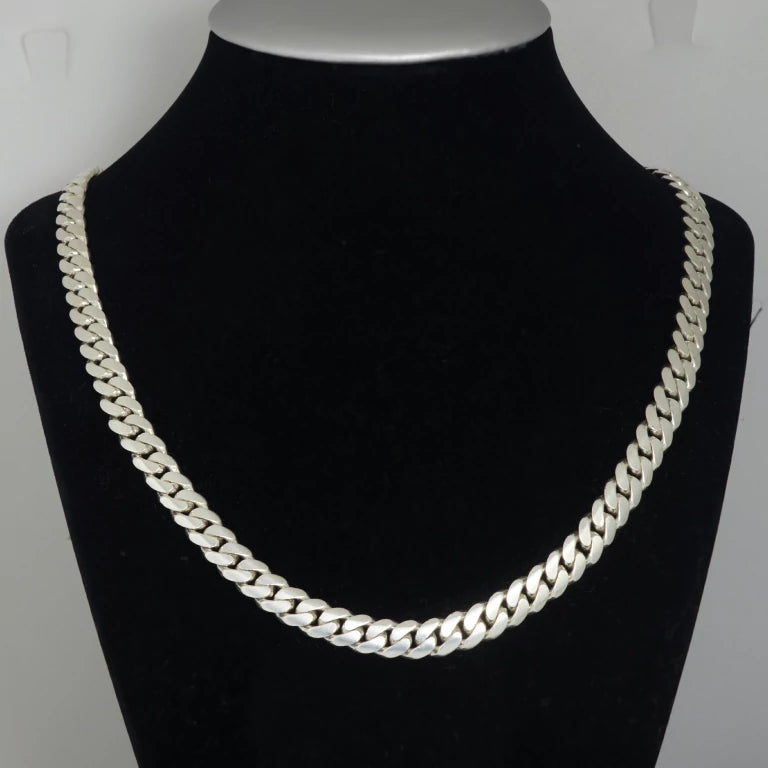 Buy 999 Pure Silver Cuban Link Chain |  Men's Sterling Silver Chain