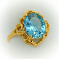 Thumbnail for Oval Stone aquamarine blue