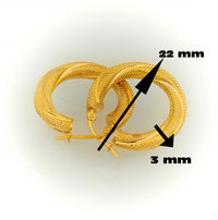 Thumbnail for gold twist hoop earrings 2