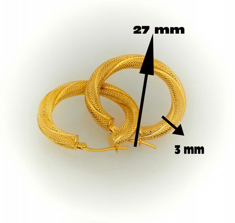 gold twist hoop earrings 3