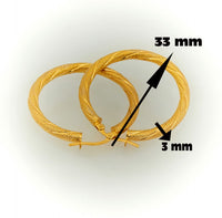 Thumbnail for gold twist hoop earrings 4