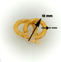 Thumbnail for gold twist hoop earrings 1