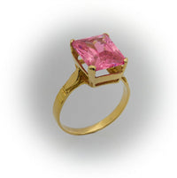 Thumbnail for Rectangle Solitaire Ring Rose 3