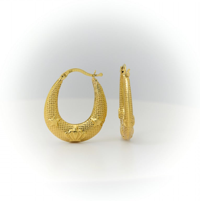 Dainty Gleam: 10k Gold Hoop Earrings