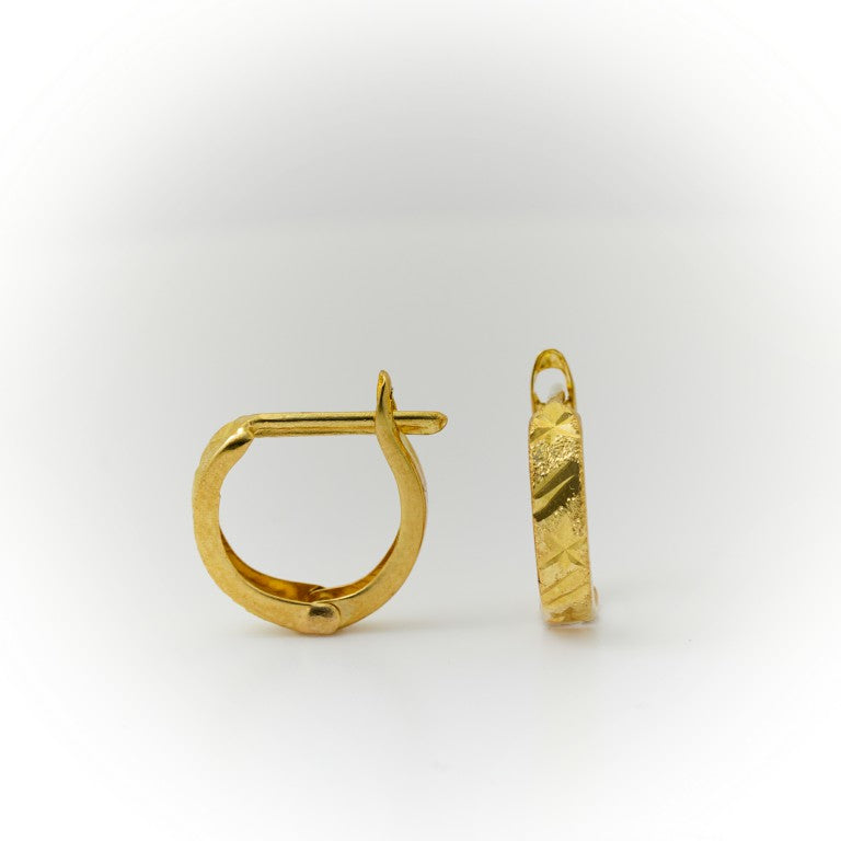 Gold Huggie Hoop Earrings