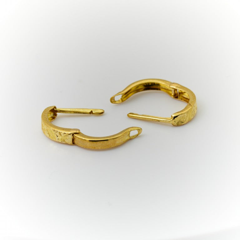 Gold Huggie Hoop Earrings 2