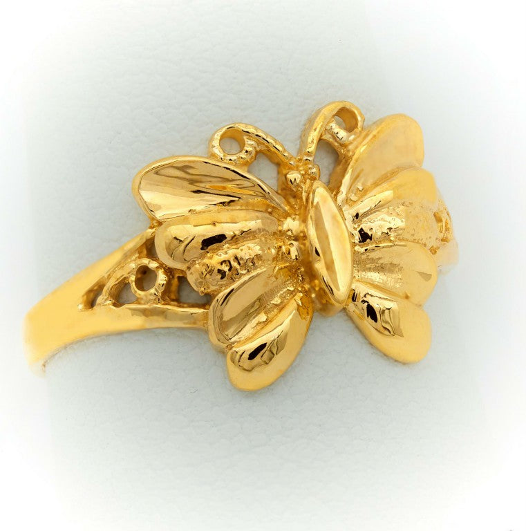 Anillo de mariposa para mujeres o niñas