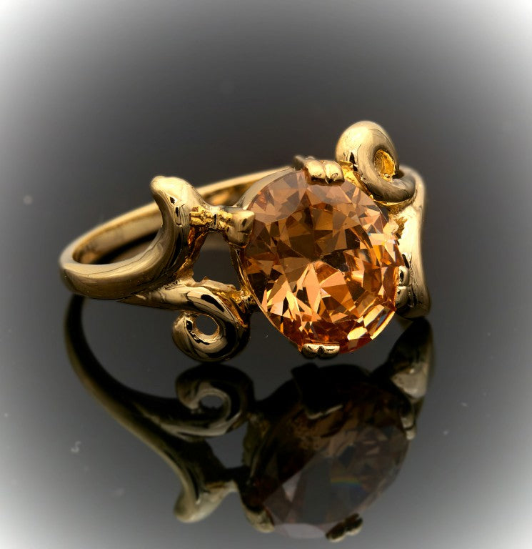 Anillo Oro Ovalado