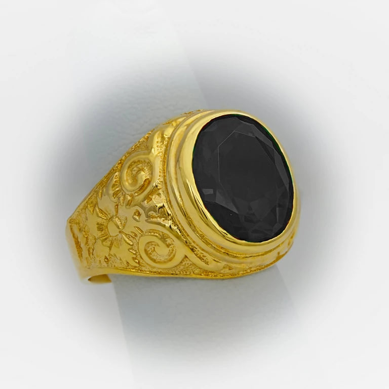 Blasck Stone Mens Ring