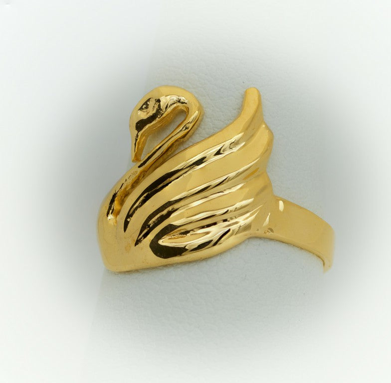 Swan Gold Ring  1