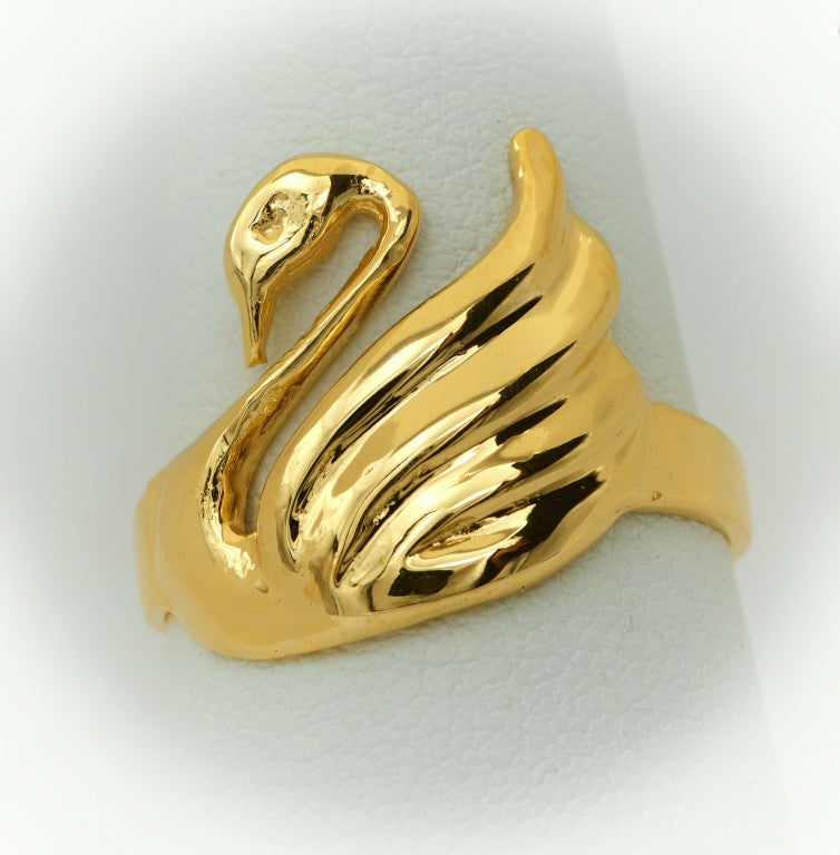 Swan Gold Ring 