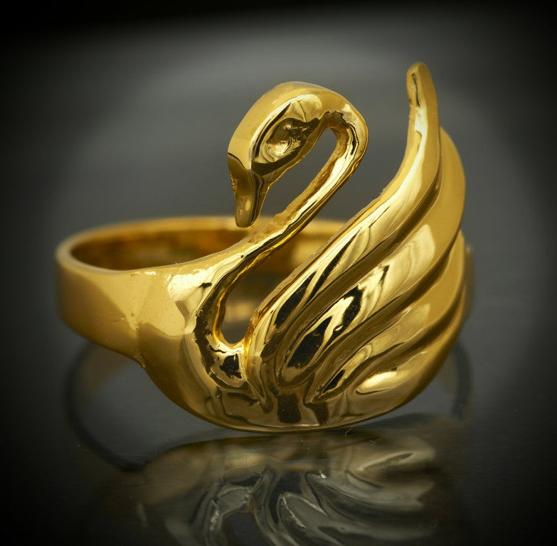 Swan Gold Ring  5