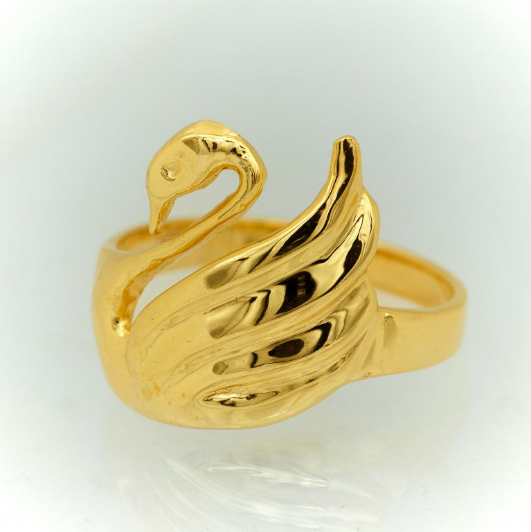 Swan Gold Ring  4