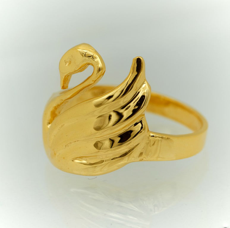 Swan Gold Ring  2