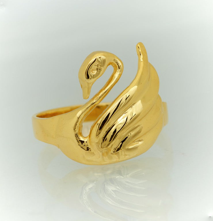 Swan Gold Ring  3