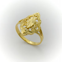 Vintage Gold Filigree Ring for Women 4